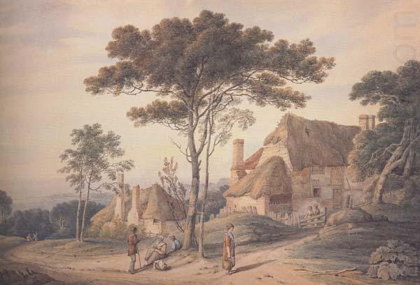 William Frederick Wells Cottages at Knockholt (mk47) china oil painting image